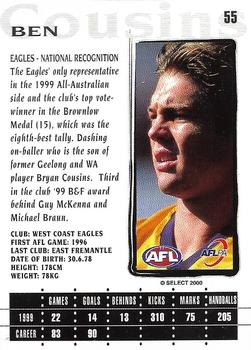 2000 Select AFL Millennium #55 Ben Cousins Back